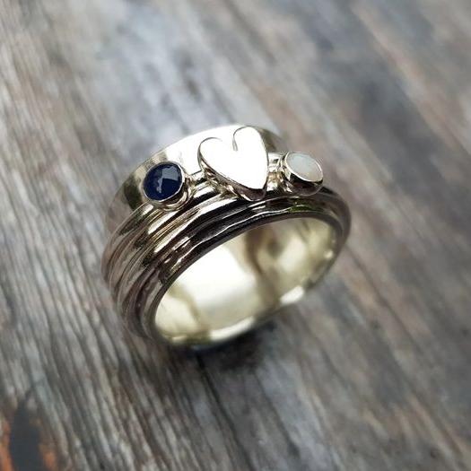 Romantic Heart Silver Ring