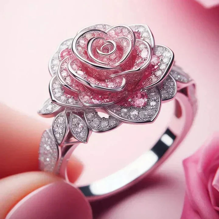 Exotic Silver Flower Ring