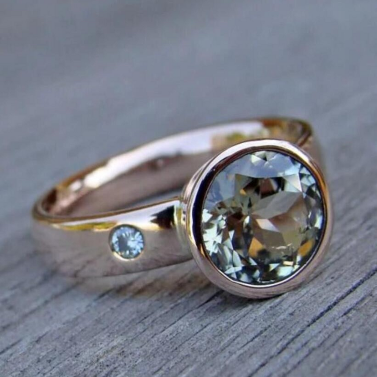 Forged Vintage Ring with Delicate Cubic Zirconia