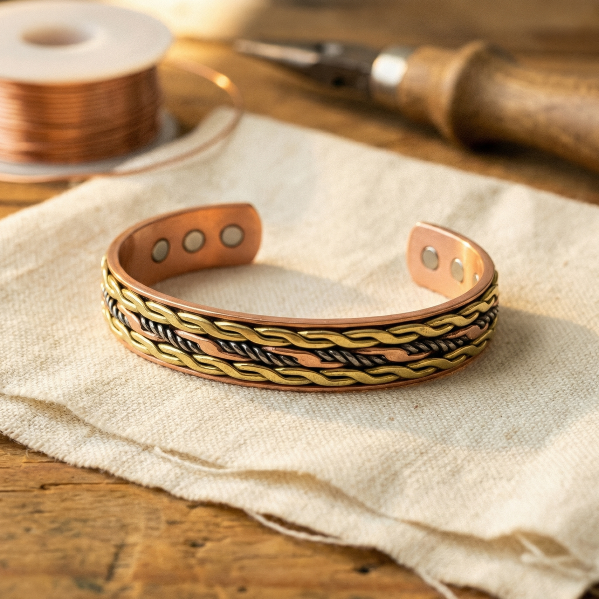 Sue & Georgie's Weave Copper Bracelet