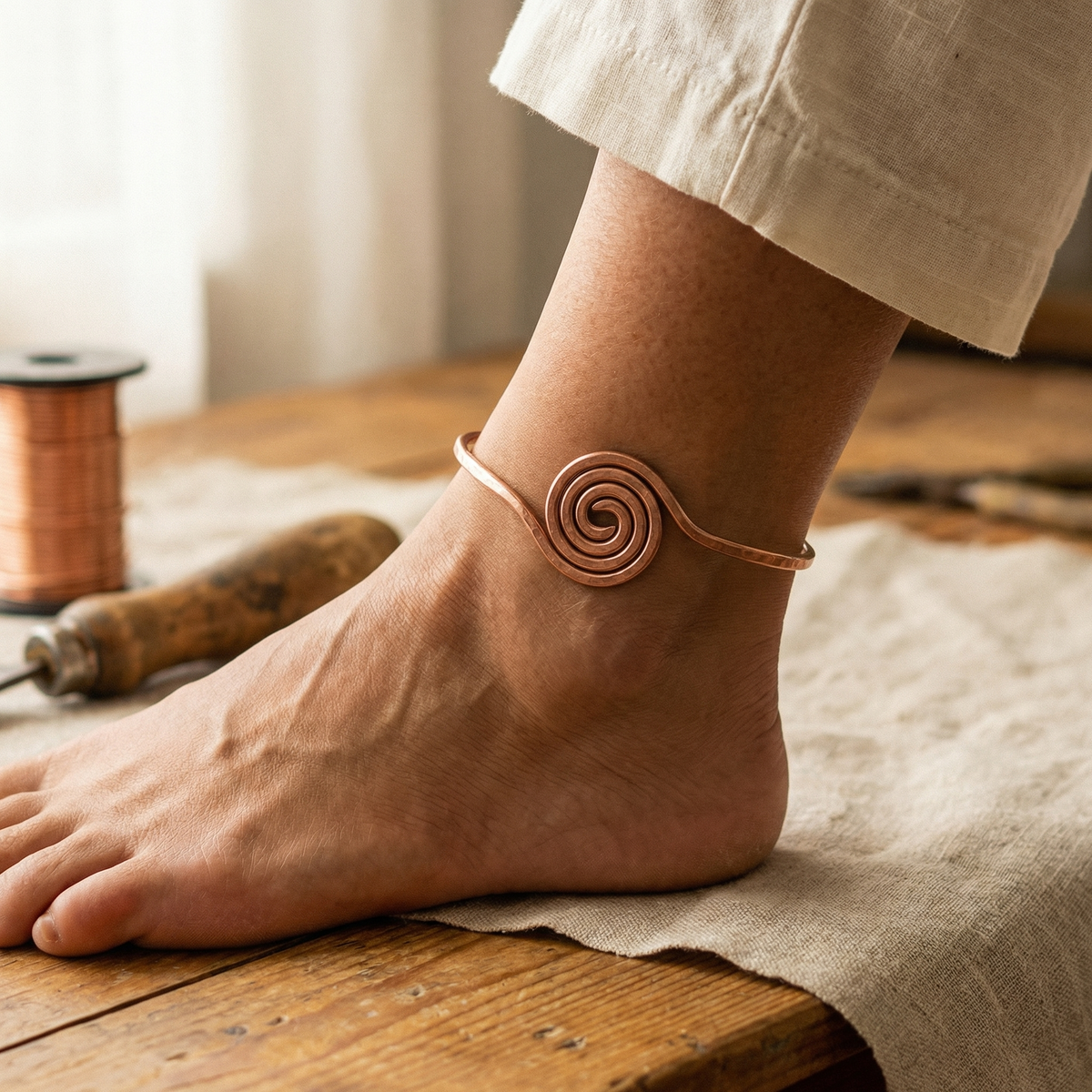 Sue & Georgie's Coil Copper Anklet