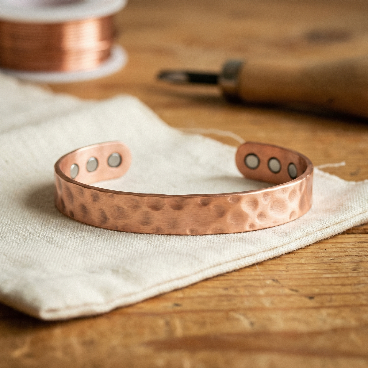 Sue & Georgie's Lodestone Copper Bracelet