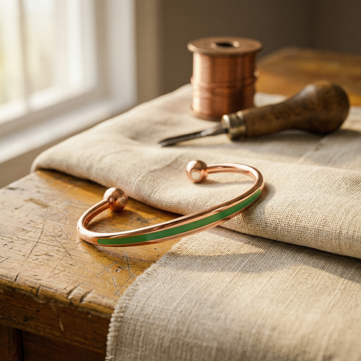 Sue & Georgie's Jade Copper Bracelet