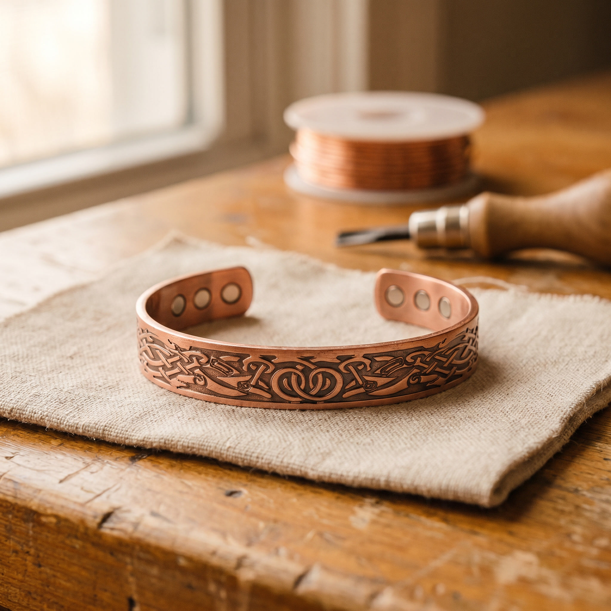 Sue & Georgie's Moss Copper Bracelet