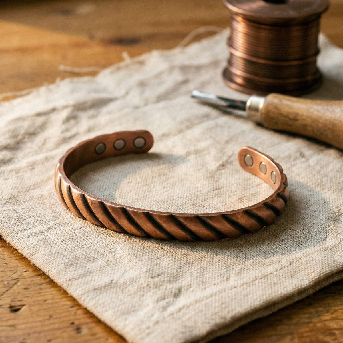 Sue & Georgie's Thorn Copper Bracelet