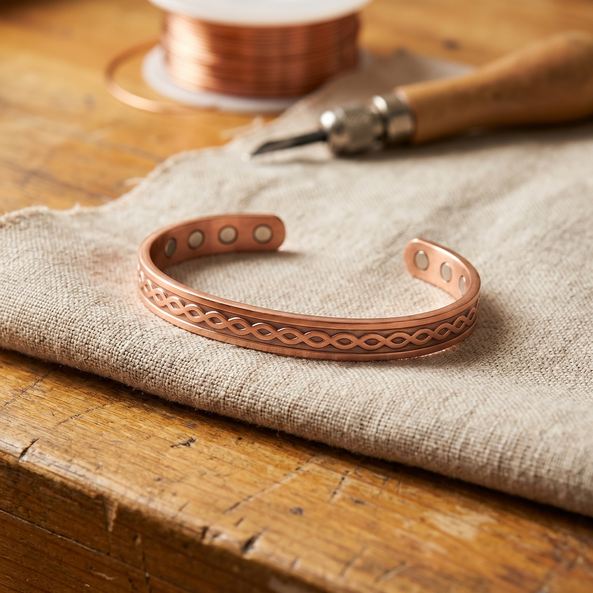 Sue & Georgie's Current Copper Bracelet