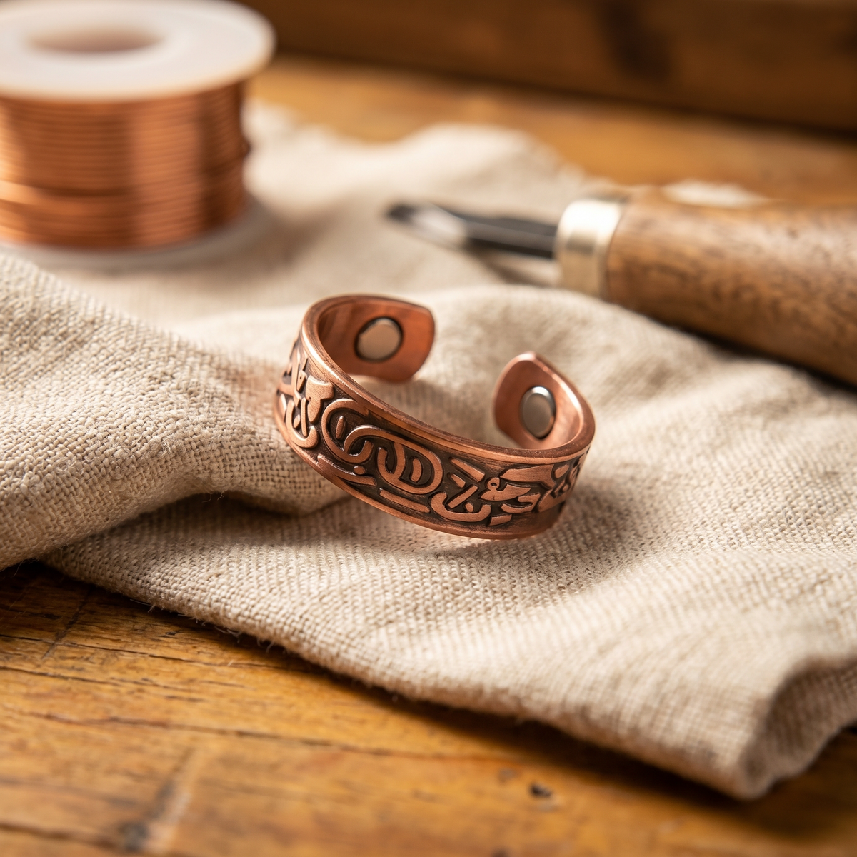 ASue & Georgie's Burr Copper Ring