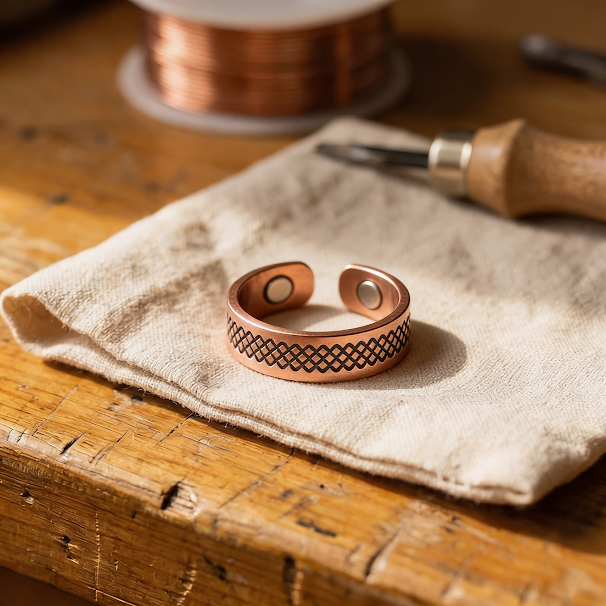Sue & Georgie's Grid Copper Ring
