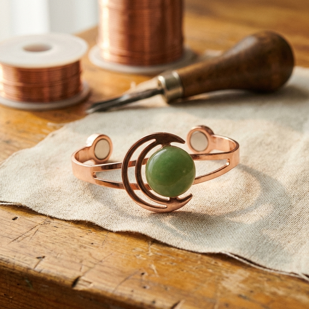 Sue & Georgie's Sphere Green Copper Bracelet