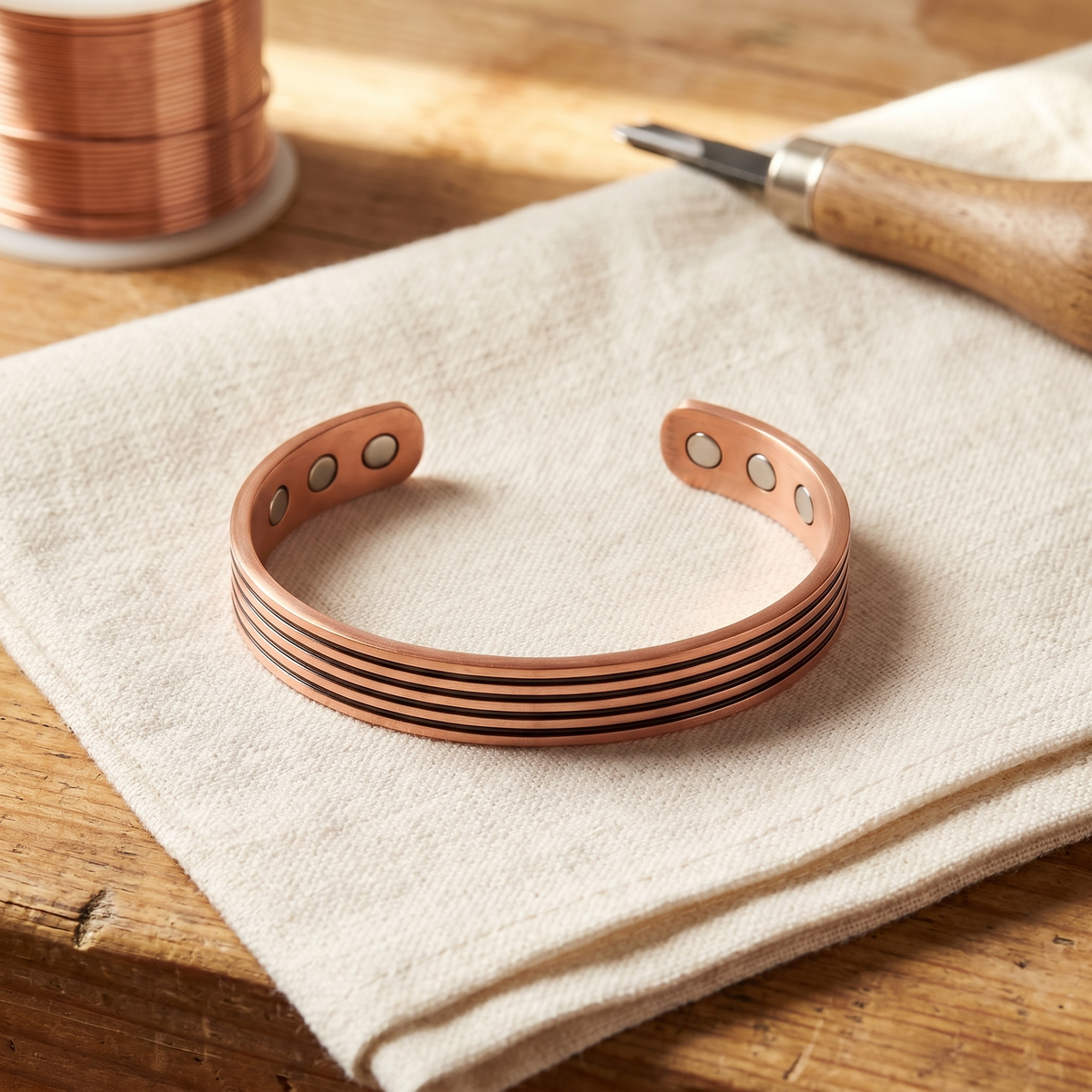Sue & Georgie's Sage Copper Bracelet