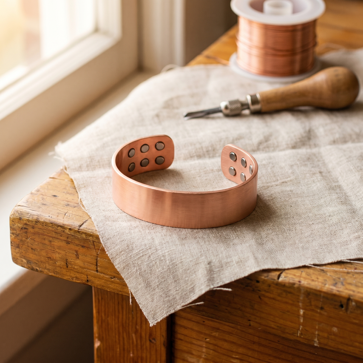 Sue & Georgie's Anvil Copper Bracelet