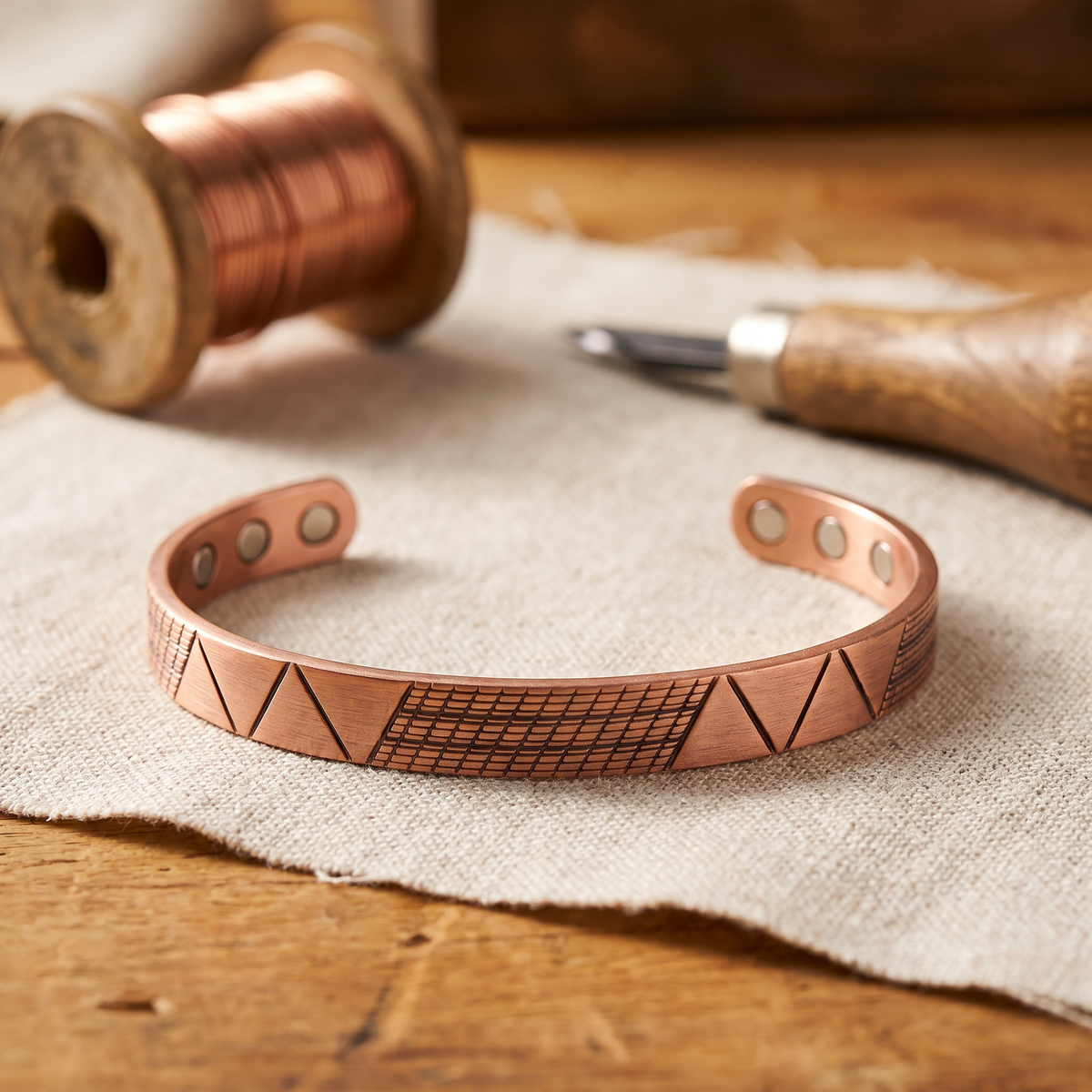 Sue & Georgie's Crest Copper Bracelet