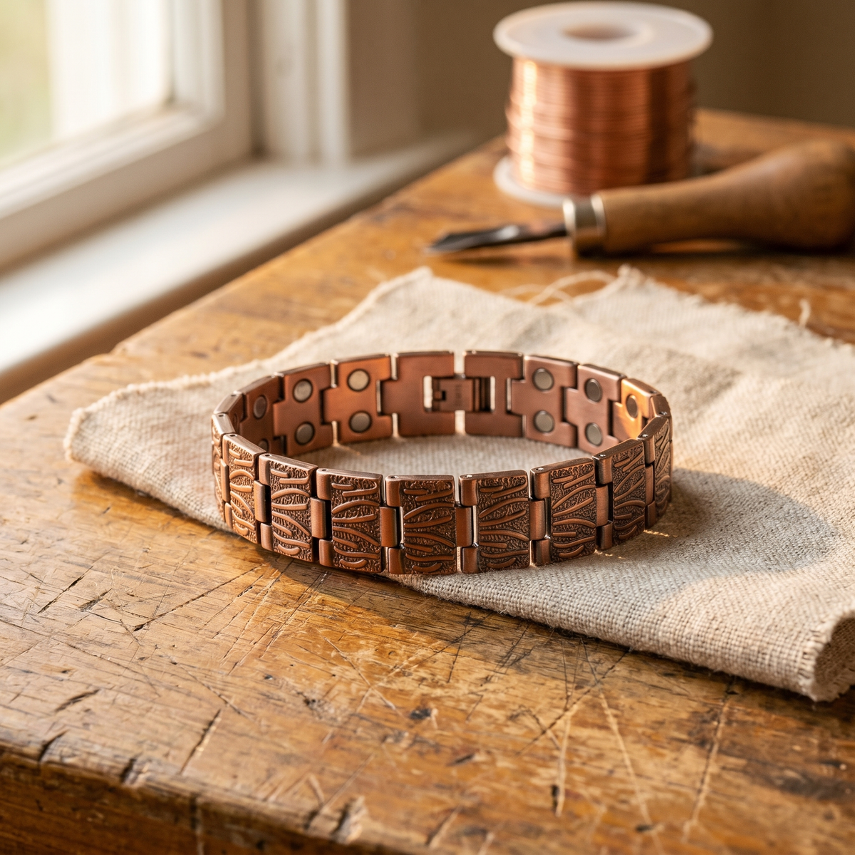 Sue & Georgie's Grit Men's Copper Bracelet