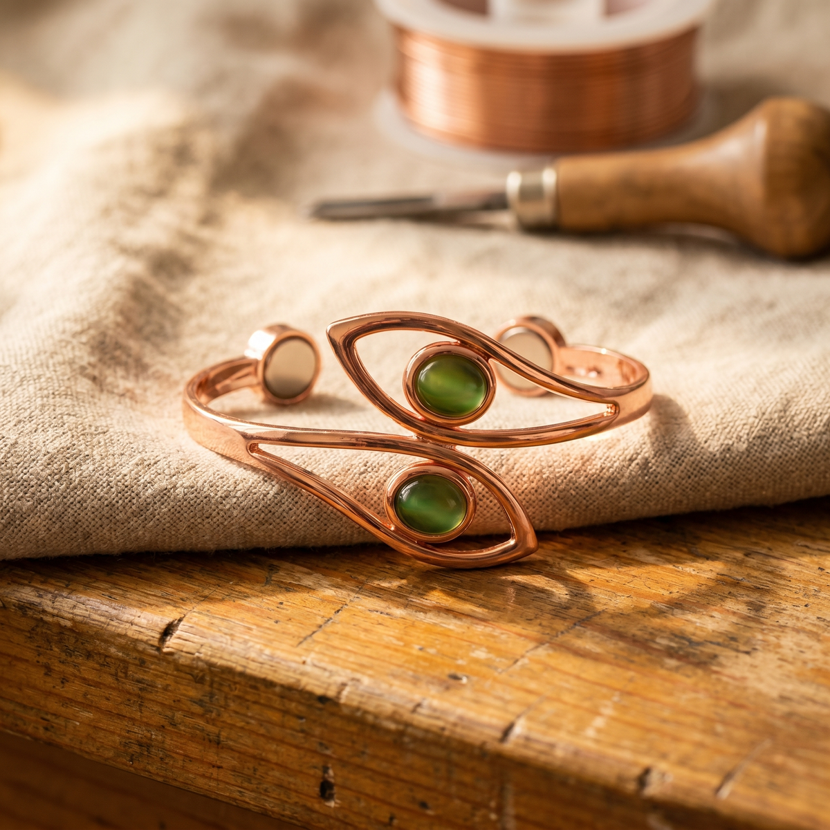 Sue & Georgie's Opal Copper Bracelet