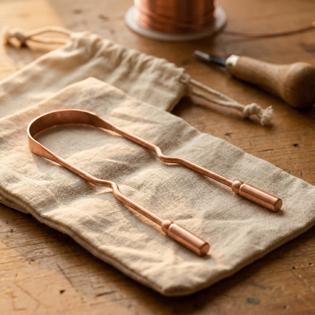 Sue & Georgie's Pure Copper Tongue Scraper