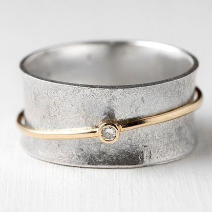 Elegant Gold and Silver Ring