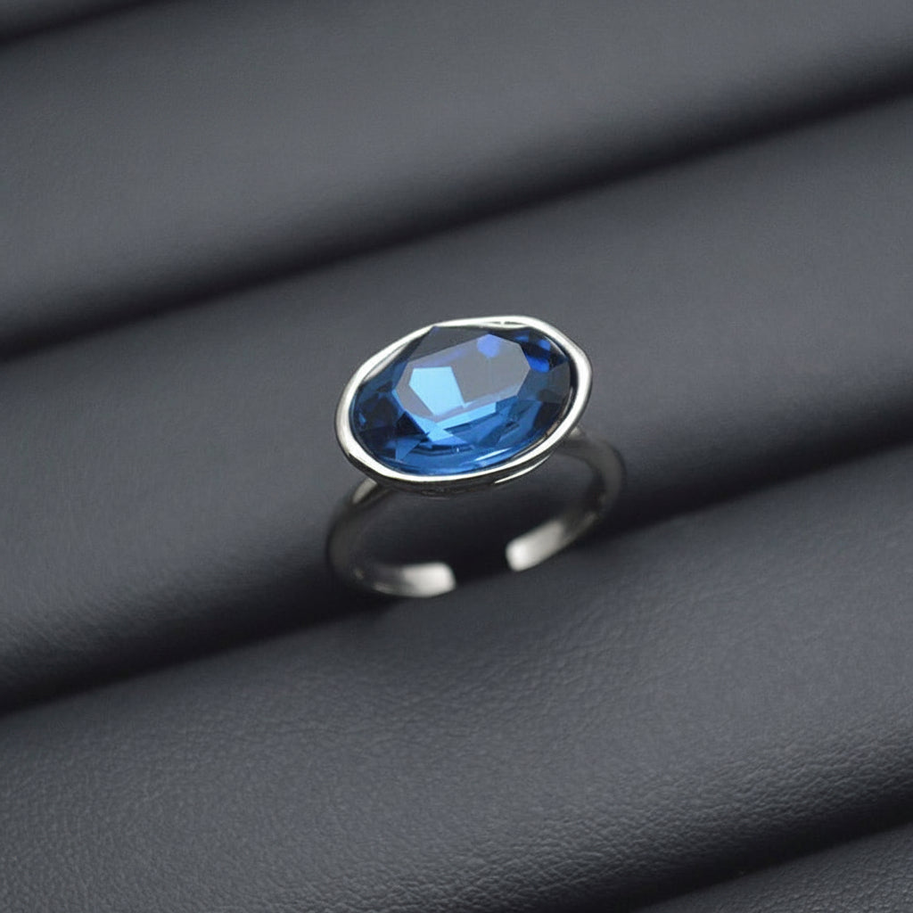 Sky Blue Vintage Shine Ring